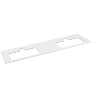 BRAHEA deska rockstone se 2 otvory 171,6x51,5cm, bílá mat BT172-0101 55312