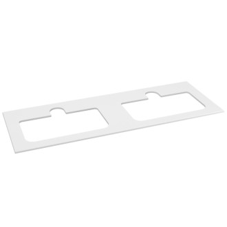 BRAHEA deska rockstone se 2 otvory 141x51,5cm (70+70cm), bílá mat BL141-0101 58660