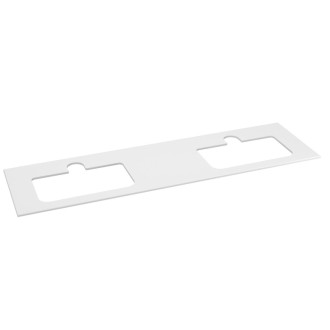 BRAHEA deska rockstone se 2 otvory 181x51,5cm (90+90cm), bílá mat BL181-0101-90 58667