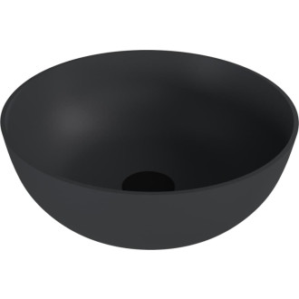 Umývadlo na dosku Polysan Banera 39x39 cm antracit mat bez prepadu 14337.51
