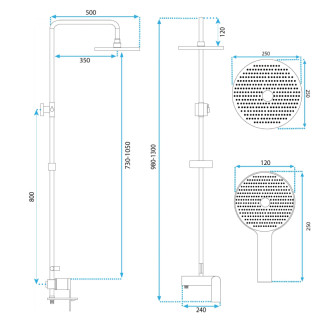 REA Sprchový set AVALON Copper BRUSH -P2418 REA-P2418