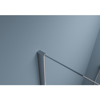 CERANO - Trostenný sprchovací kút Ferri UL/P - 6 mm - chróm, transparentné sklo - 80x80x195 cm - pivotový