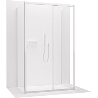 CERANO - Trojstenný sprchovací kút Varone POINT UL/P - 6 mm - chróm, transparentné sklo - 100x70x195 cm - posuvný