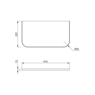 ZORBA deska Rockstone 41x22,5cm, bílá mat LT113-0101 60475