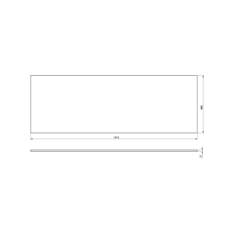 Deska Rockstone 140,7x1,2x48,8cm, bílá mat WR006-0101 59783