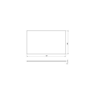 PREMIO deska kompozit 80,7x1,2x48,8cm, černá mat PRE001-3535 59787