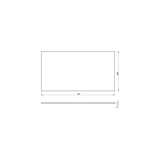 PREMIO deska kompozit 90,7x1,2x48,8cm, černá mat PRE002-3535 59788