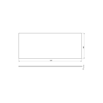 PREMIO deska kompozit 120,7x1,2x48,8cm, černá mat PRE005-3535 59791