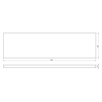 AVICE deska pod umyvadlo 180,4x48,8cm, tl.5cm, dub rover AV048 59802