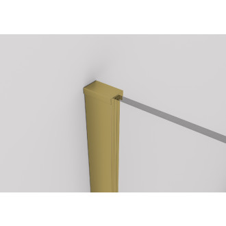 CERANO Zástěna Walk-in Onyx Round L/P - kulatá vzpěra - zlatá kartáčovaná CER-8050BD181