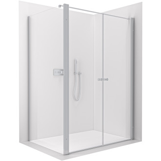 CERANO - Sprchovací kút Antelo L - Ľ/P - 6 mm - chróm, transparentné sklo - 130x70 cm - otočný