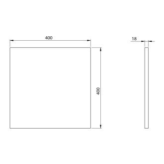 Deska DTDL 40x1,8x40cm, dub alabama