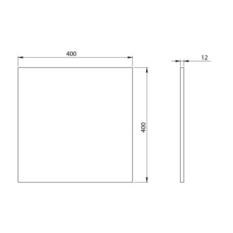Deska Rockstone 40x1,2x40cm, bílá mat