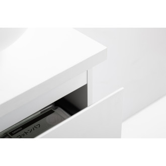 CERANO - Kúpeľňová skrinka Carole s doskou pod umývadlo - 36 mm - biela matná - 101x51,6x46,5 cm