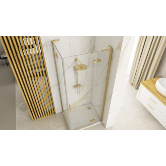 Rea Sprchová kabína REA Hugo 90x100 Gold Brush KPL-K0841