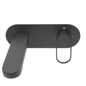 Umyvadlová baterie SAT Fusion včetně podomítkového tělesa matná černá SATBSFU101KPCC