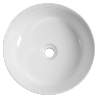 ALETTE keramické umyvadlo na desku, vysoké, Ø 41cm, bílá