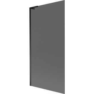 Vaňová zástena Mexen Next L s jedným krídlom 90 x 150 cm, grafitová, čierna - 895-090-000-03-40-70