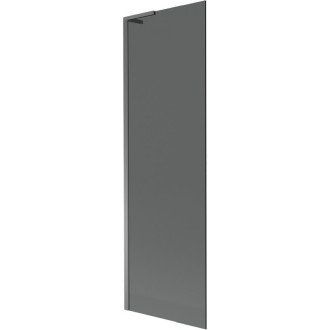 Vaňová zástena Mexen Next L s jedným krídlom 60 x 150 cm, grafit, strieborná - 895-060-000-03-40-95