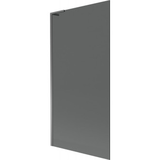 Vaňová zástena Mexen Next L s jedným krídlom 90 x 150 cm, grafit, strieborná - 895-090-000-03-40-95