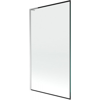 Vaňová zástena Mexen Next L s jedným krídlom 100 x 150 cm, čierny rám, chróm - 895-100-000-03-70-01