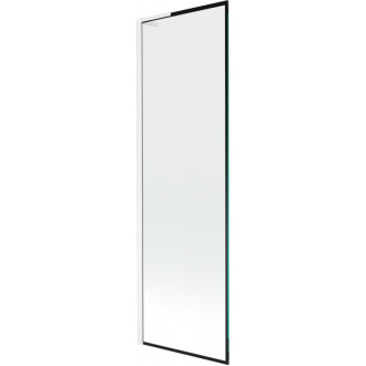 Vaňová zástena Mexen Next L s jedným krídlom 60 x 150 cm, čierny rám, biela - 895-060-000-03-70-20