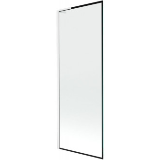 Vaňová zástena Mexen Next L s jedným krídlom 70 x 150 cm, čierny rám, biela - 895-070-000-03-70-20