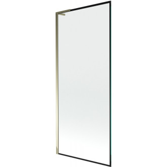 Vaňová zástena Mexen Next L s jedným krídlom 80 x 150 cm, čierny rám, zlatá - 895-080-000-03-70-50