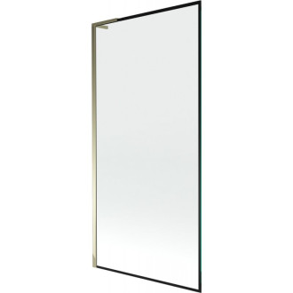 Vaňová zástena Mexen Next L s jedným krídlom 90 x 150 cm, čierny rám, zlatá - 895-090-000-03-70-50