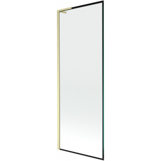 Vaňová zástena Mexen Next L s jedným krídlom 70 x 150 cm, čierny rám, kartáčované zlato - 895-070-000-03-70-55