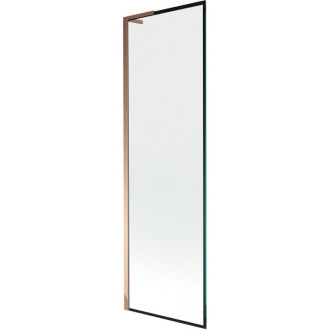 Vaňová zástena Mexen Next L s jedným krídlom 60 x 150 cm, čierny rám, ružové zlato - 895-060-000-03-70-60