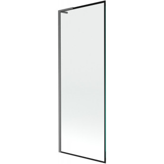 Vaňová zástena Mexen Next L s jedným krídlom 70 x 150 cm, čierny rám, kartáčovaná pištoľovo sivá - 895-070-000-03-70-66