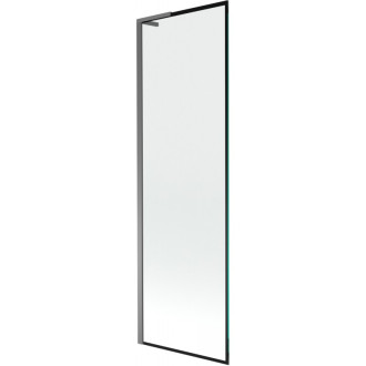 Vaňová zástena Mexen Next L s jedným krídlom 60 x 150 cm, čierny rám, strieborná - 895-060-000-03-70-95