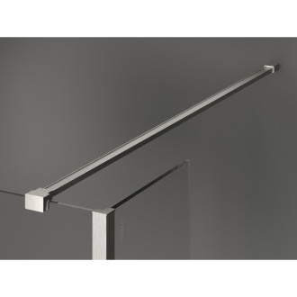 Mexen Kioto Sprchová zástena 130 x 100 x 40 cm, čierny rám, kartáčovaný nikel - 800-130-100-221-97-70-040