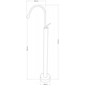 Umývadlová batéria Mexen Dorado, voľne stojaca, chróm - 747334-00