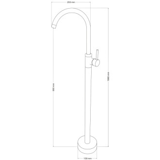 Umývadlová batéria Mexen Alma, voľne stojaca, chróm - 75034-00