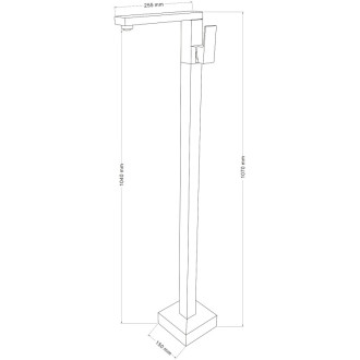 Umývadlová batéria Mexen Urano, voľne stojaca, čierna - 75234-70