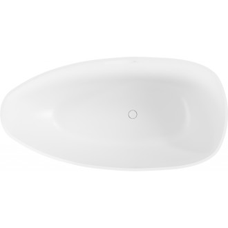 Voľne stojaca vaňa Mexen Imola z konglomerátu 150 x 77 cm, matná biela - 57281507600