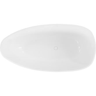 Voľne stojaca vaňa Mexen Imola z konglomerátu 160 x 81 cm, biely lesk - 57281608010