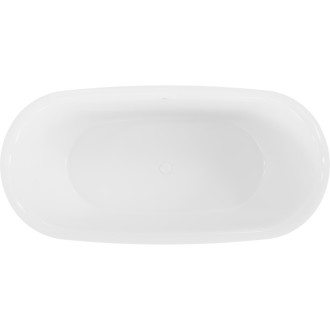 Voľne stojaca vaňa Mexen Siena z konglomerátu 170 x 80 cm, biely lesk - 57291708010