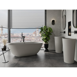 Voľne stojaca vaňa Mexen Siena z konglomerátu 170 x 80 cm, matný betón - 57291708061