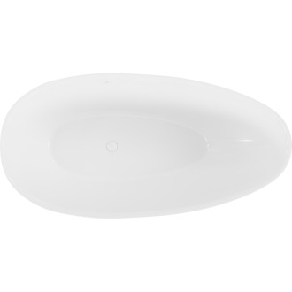 Voľne stojaca vaňa Mexen Milano z konglomerátu 170 x 86 cm, biely lesk - 57301708510