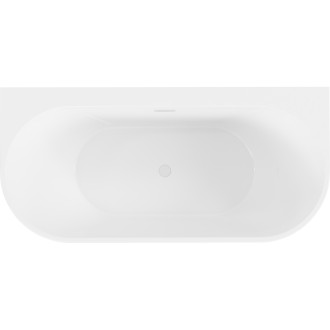 Voľne stojaca závesná vaňa Mexen Oval+ 170 x 80 cm, biela, biely prepad - 52681708000-20