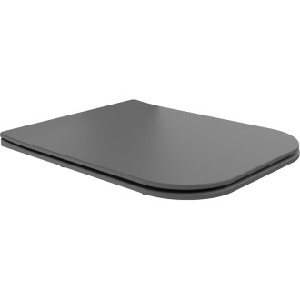 WC sedátko Mexen Madox slim s tlmeným dovieraním, duroplast, tmavo šedé matné - 39154061