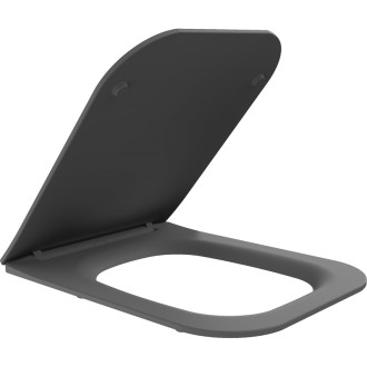 WC sedátko Mexen Madox slim s tlmeným dovieraním, duroplast, tmavo šedé matné - 39154061