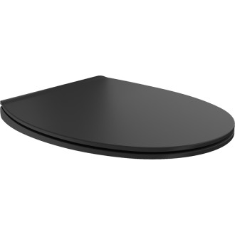 WC sedátko Mexen Egg s tlmeným dovieraním, duroplast, matná čierna - 39243085
