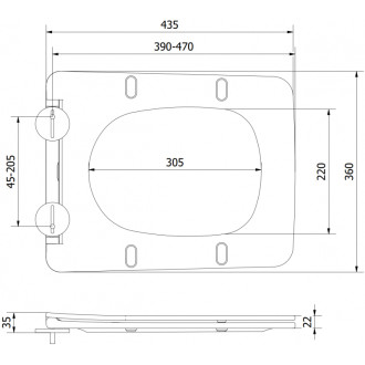 WC sedátko Mexen Vera s tlmeným dovieraním, duroplast, matná čierna - 39164085