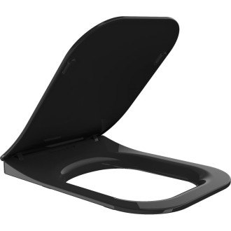 WC sedátko Mexen Teo s tlmeným dovieraním, duroplast, čierny lesk - 39851085