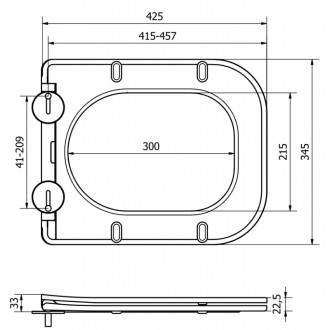 WC sedátko Mexen Teo s tlmeným dovieraním, duroplast, čierny lesk - 39851085