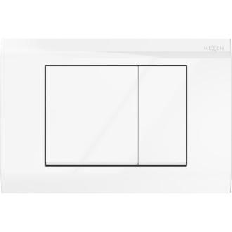 Pneumatické splachovacie tlačidlo Mexen Fenix Air 01, lesklé biele - 6A0100